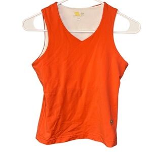 Mountain Hardwear Orange Athletic Crop Tank Top with Bra. Women’s XS